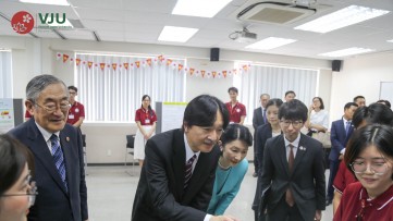 their-imperial-highnesses-prince-and-princess-akishino-visits-vietnam-japan-university-1695386166